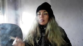 stepsister smokes before sex