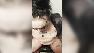 Subslut gets tied to chair spanked then gets a nice golden shower as a reward