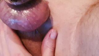 Letting cuckold cum after 3 weeks in his sissy chasiy cage