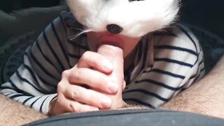 My beautifull silverfox gives me sensual blowjob and take my load to her mouth...