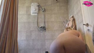 Hot MILF showering