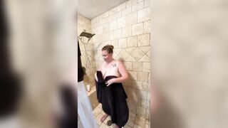 Nikki Boxer caught showering