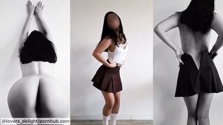 Tiny Asian girl strip-dances for you to cum