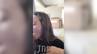 POV blowjob New girl at work gets her perfect tits covered in cum by the boss! - Say10zwhores