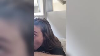 POV blowjob New girl at work gets her perfect tits covered in cum by the boss! - Say10zwhores