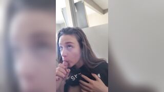 POV blowjob New girl at work gets her perfect tits covered in cum by the boss! - Say10zwhores