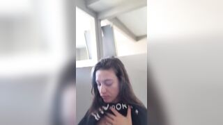 POV blowjob New girl at work gets her perfect tits covered in cum by the boss! - Say10zwhores