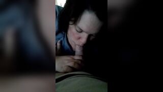 Cheating wife sucking my cock