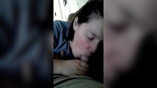 Cheating wife sucking my cock