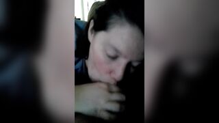 Cheating wife sucking my cock