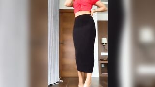 Sananas (influencer) tight skirt - try on haul