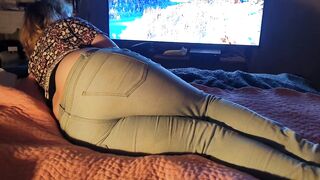 ⭐ New! Kinky Girlfriend Pisses Her Jeans watching TV