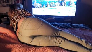 ⭐ New! Kinky Girlfriend Pisses Her Jeans watching TV