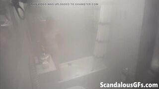 A steamy video of my naked hot ex in a luxury steam shower