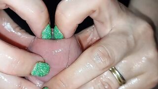 Nails insertion to peehole and cumshot