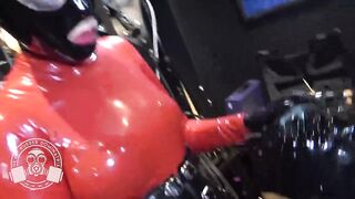 Pegging My Rubber Doll - Lady Bellatrix in heavy rubber with strap-on (teaser)