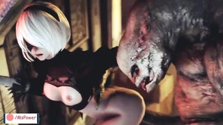 2B Nier Automata Fuck With Monster