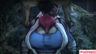 Cassie Cage Monster Dog Titjob