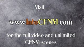 CFNM police MILFS jerking cock in 3some