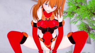 Asuka Cowgirl : Neon Genesis Evangelion Hentai Parody