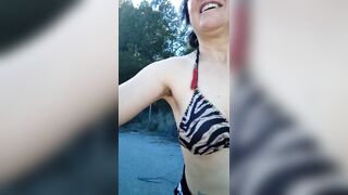 Danger!! Milf exploring inside Government Private Property getting naked!! part 3