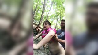 Getting bent over in the woods!!