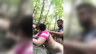 Getting bent over in the woods!!