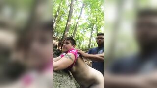 Getting bent over in the woods!!