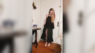 Undressing and Masturbation Fetish, Top n Long Skirt in Dtown