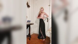 Undressing and Masturbation Fetish, Top n Long Skirt in Dtown