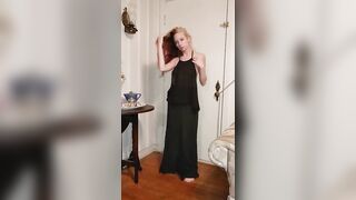 Undressing and Masturbation Fetish, Top n Long Skirt in Dtown