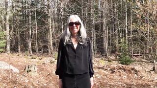 Sub Sarah Ordered to Masturbate in the Woods