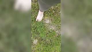 My first walk at wet grass with barefeet this year.