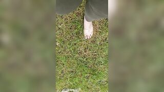 My first walk at wet grass with barefeet this year.