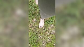 My first walk at wet grass with barefeet this year.