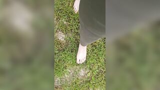 My first walk at wet grass with barefeet this year.