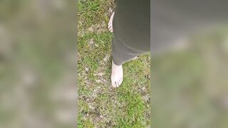 My first walk at wet grass with barefeet this year.