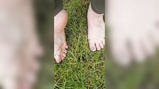 My first walk at wet grass with barefeet this year.