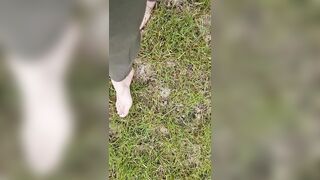 My first walk at wet grass with barefeet this year.