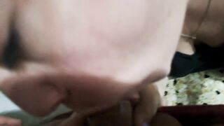 Amateur Blowjob with cum swallow