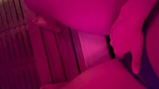 Flashing a Stranger in Public Sauna (more on onlyfans @ girlsonfilm333)