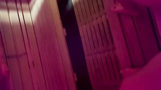 Flashing a Stranger in Public Sauna (more on onlyfans @ girlsonfilm333)