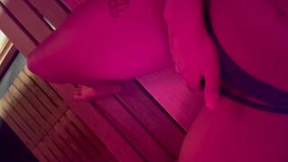 Flashing a Stranger in Public Sauna (more on onlyfans @ girlsonfilm333)