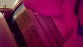 Flashing a Stranger in Public Sauna (more on onlyfans @ girlsonfilm333)