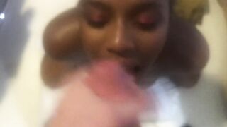 Black teen suck white cock