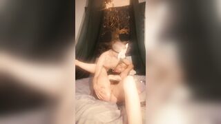 Domination video girl tied up while facefucked and then pussy playing moondrugz