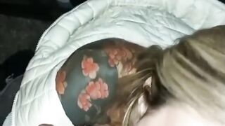 Double blowjob with cum in mouth