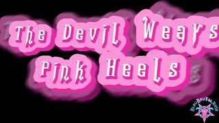 The devil wears pink heels ... gothic high Heels , metal and wet milf pussy ... latex , dildo , anal play , masturbation