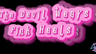 The devil wears pink heels ... gothic high Heels , metal and wet milf pussy ... latex , dildo , anal play , masturbation