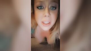 Gorgeous milf rides thick 8 inch dildo with butt plug and facial pov